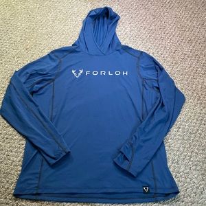 Forloh Mens Hunting Fishing Sun Shirt Blue Baselayer NWOT